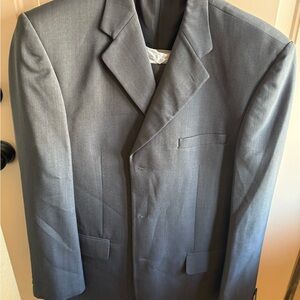 Elegant Charcoal Men's Suit Jacket And Slacks.